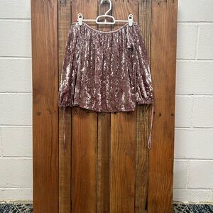 American Eagle size small pink off the shoulder top